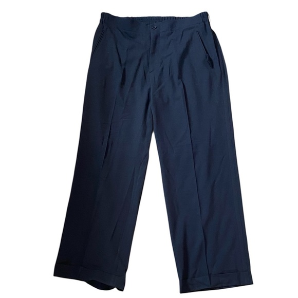 Gianni Versace made in Italy navy blue wool blend pant men’s size 36” elastic